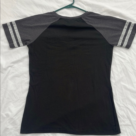 Black and Gray St Paddy’s St Patrick’s Tee “Let’s get lucked up” green shamrocks - Picture 2 of 5